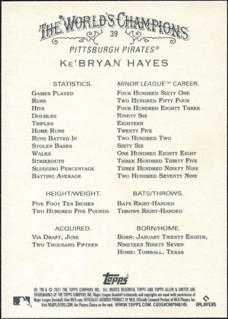 Ke'Bryan Hayes - Back