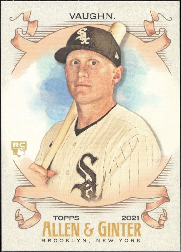 Andrew Vaughn 2021 Topps Allen & Ginter #218 Baseball Trading Card - Front 2021 Topps Allen & Ginter Andrew Vaughn #218 baseball trading card front
