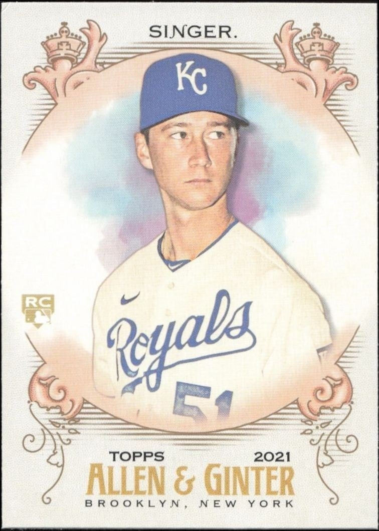 Brady Singer 2021 Topps Allen & Ginter #117 Baseball Trading Card - Front 2021 Topps Allen & Ginter Brady Singer #117 baseball trading card front