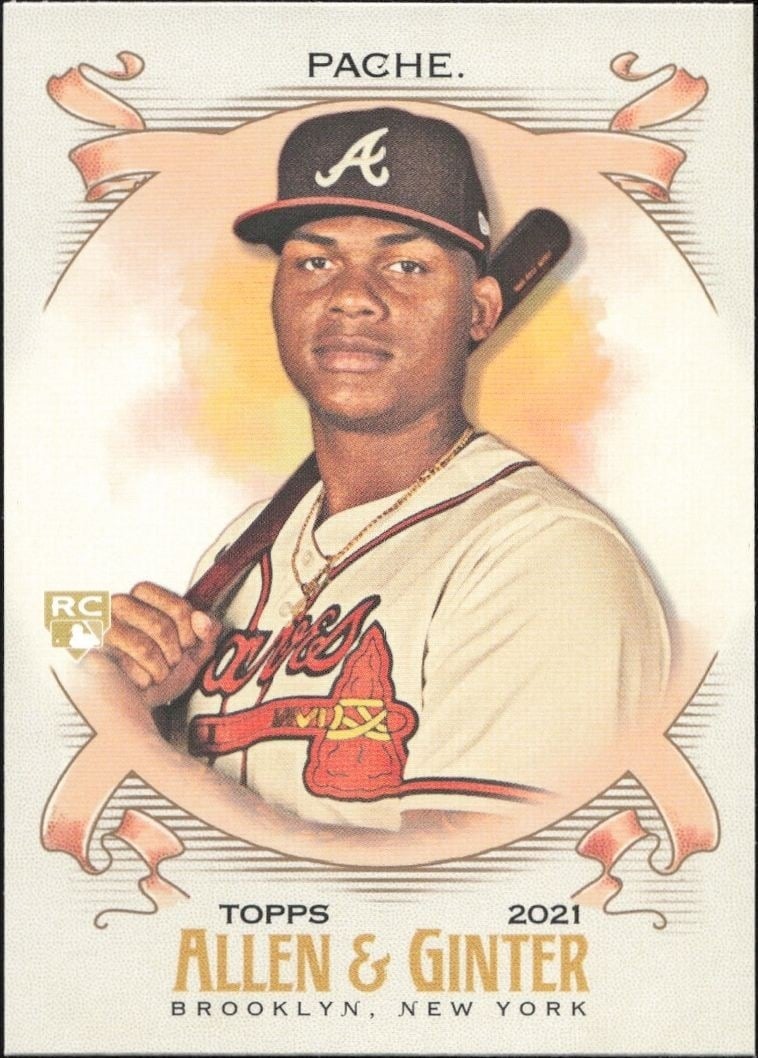 Cristian Pache 2021 Topps Allen & Ginter #70 Baseball Trading Card - Front 2021 Topps Allen & Ginter Cristian Pache #70 baseball trading card front