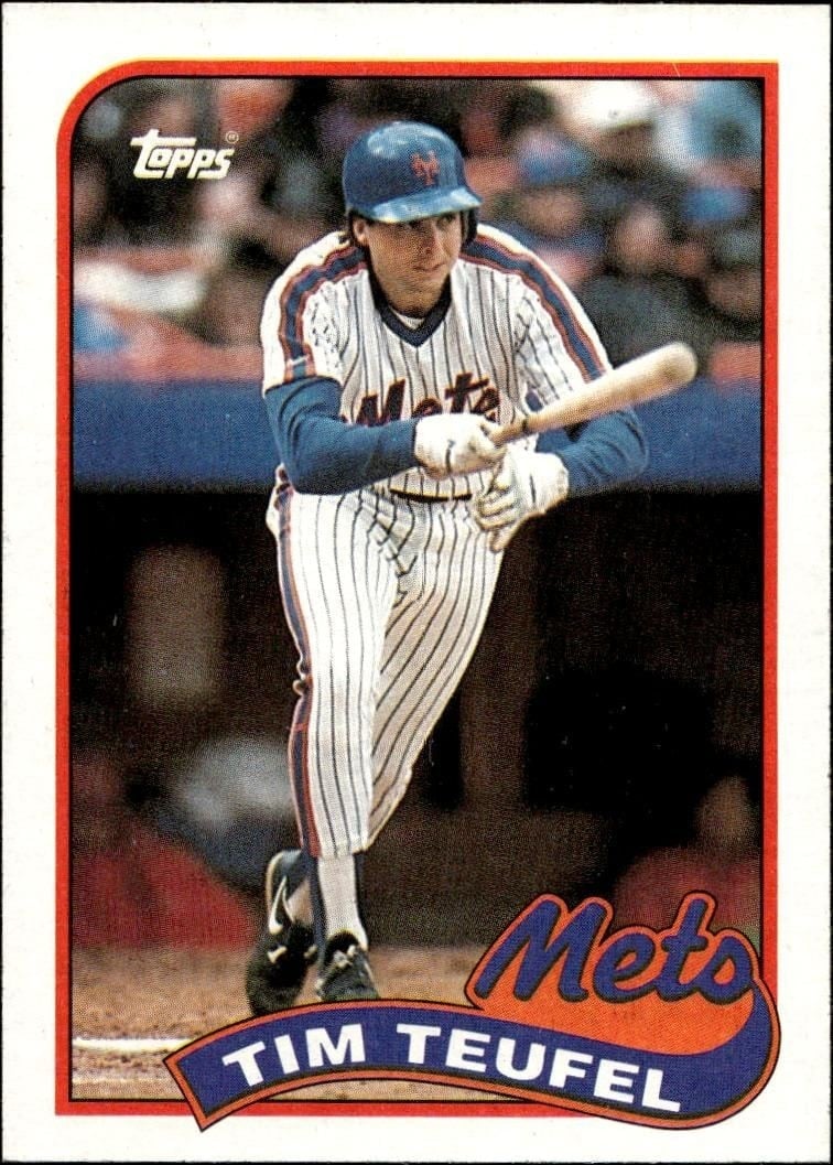 Tim Teufel 1989 Topps #9 Baseball Trading Card - Front 1989 Topps Tim Teufel #9 baseball trading card front