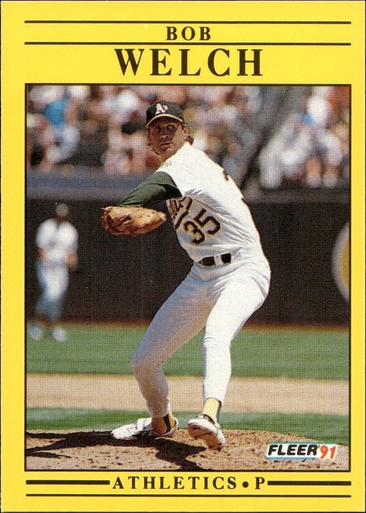 1991 Fleer Bob Welch #27 trading card