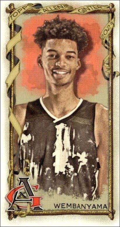 Victor Wembanyama 2023 Topps Allen & Ginter #271 Baseball Trading Card - Front 2023 Topps Allen & Ginter Victor Wembanyama #271 baseball trading card front