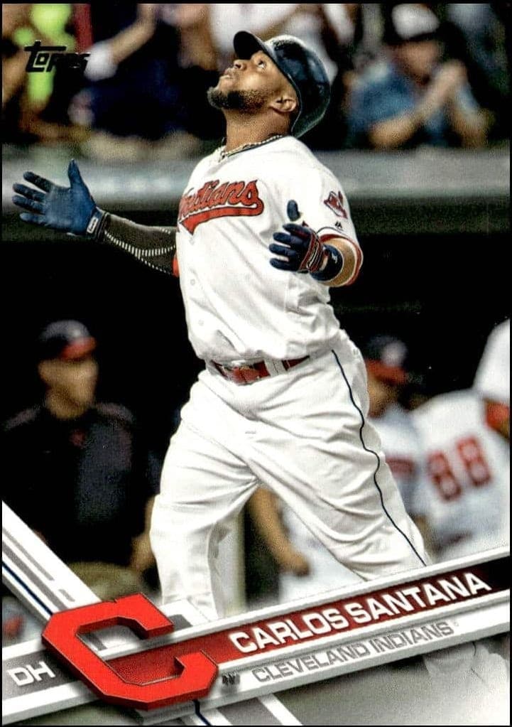 2017 Topps Series 1 Carlos Santana #121 trading card