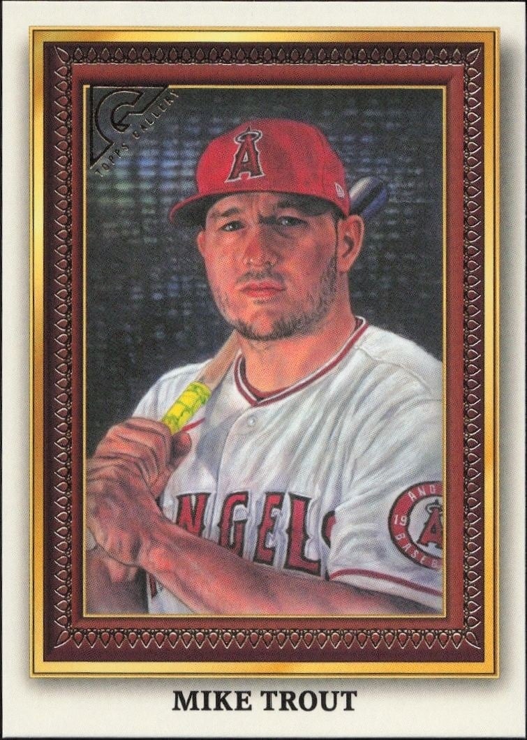 Mike Trout 2022 Topps Gallery #PG-2 Baseball Trading Card - Front 2022 Topps Gallery Mike Trout #PG-2 baseball trading card front