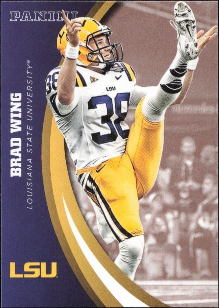 Brad Wing 2015 Panini Lsu Team Collection #70 Football Trading Card - Front 2015 Panini Lsu Team Collection Brad Wing #70 football trading card front