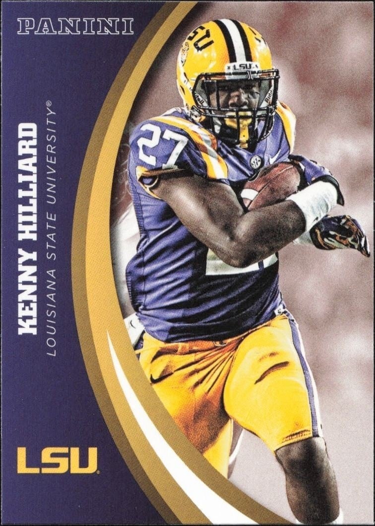 Kenny Hilllard 2015 Panini Lsu Team Collection #35 Football Trading Card - Front 2015 Panini Lsu Team Collection Kenny Hilllard #35 football trading card front