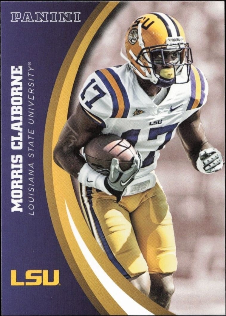 Morris Claiborne 2015 Panini Lsu Team Collection #47 Football Trading Card - Front 2015 Panini Lsu Team Collection Morris Claiborne #47 football trading card front