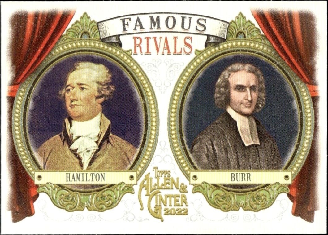 Alexander Hamilton 2022 Topps Allen & Ginter #FR-1 Baseball Trading Card - Front 2022 Topps Allen & Ginter Alexander Hamilton #FR-1 baseball trading card front