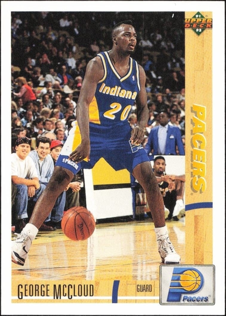 George McCloud 1991-92 Upper Deck #233 Basketball Trading Card - Front 1991-92 Upper Deck George McCloud #233 basketball trading card front