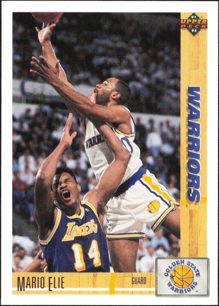 1991-92 Upper-Deck Mario Elie #396 trading card