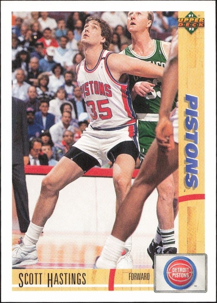 Scott Hastings 1991-92 Upper Deck #340 Basketball Trading Card - Front 1991-92 Upper Deck Scott Hastings #340 basketball trading card front