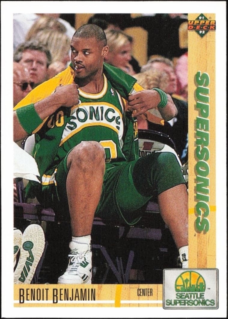 Benoit Benjamin 1991-92 Upper Deck #159 Basketball Trading Card - Front 1991-92 Upper Deck Benoit Benjamin #159 basketball trading card front