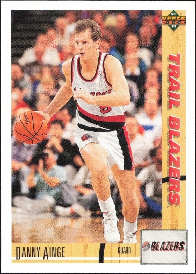Danny Ainge 1991-92 Upper Deck #279 Basketball Trading Card - Front 1991-92 Upper Deck Danny Ainge #279 basketball trading card front