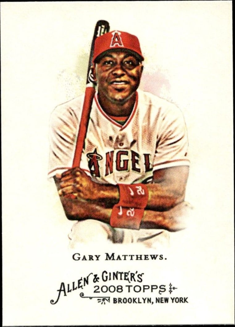 Gary Matthews 2008 Topps Allen & Ginter #132 Baseball Trading Card - Front 2008 Topps Allen & Ginter Gary Matthews #132 baseball trading card front