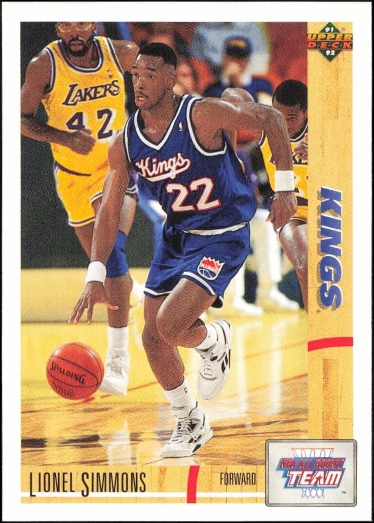 1991-92 Upper-Deck Lionel Simmons #36 trading card