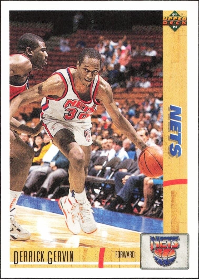 1991-92 Upper-Deck Derrick Gervin #384 trading card