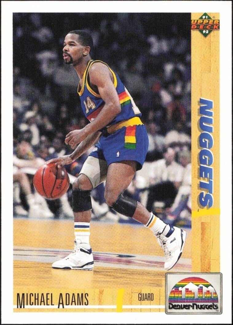 1991-92 Upper-Deck Michael Adams #43 trading card