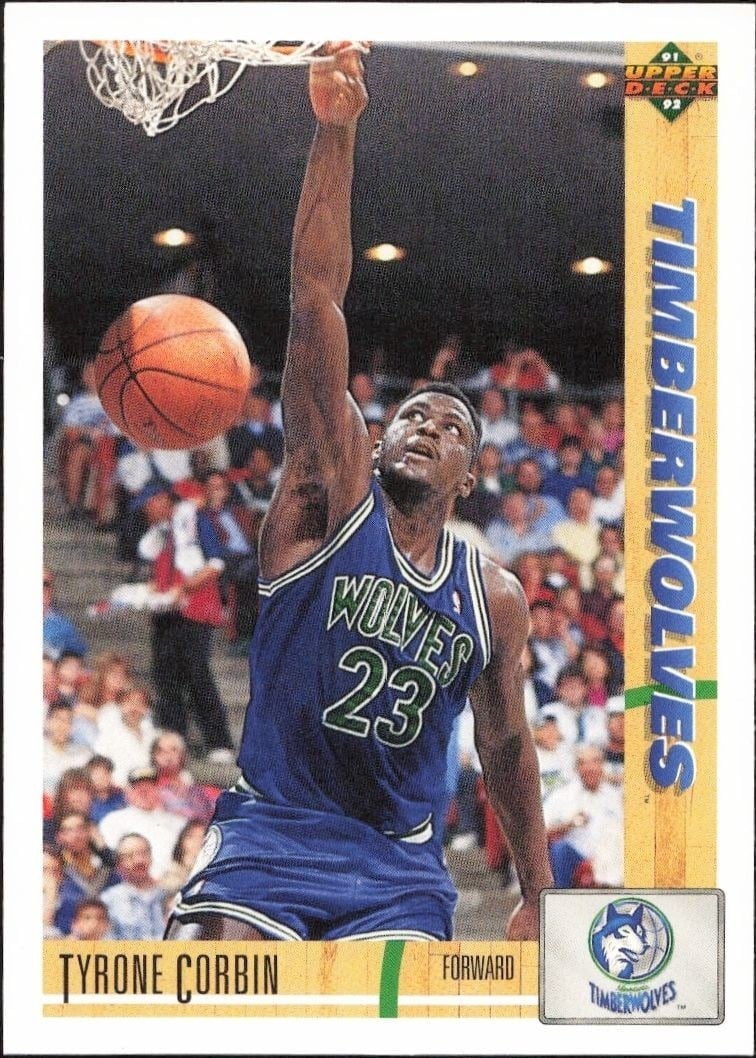 1991-92 Upper-Deck Tyrone Corbin #322 trading card