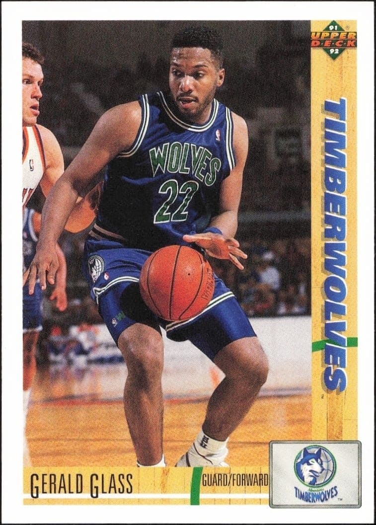 1991-92 Upper-Deck Gerald Glass #307 trading card