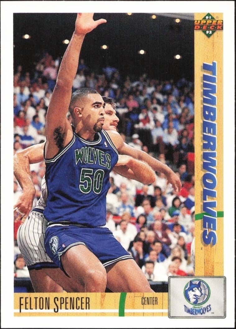 1991-92 Upper-Deck Felton Spencer #305 trading card