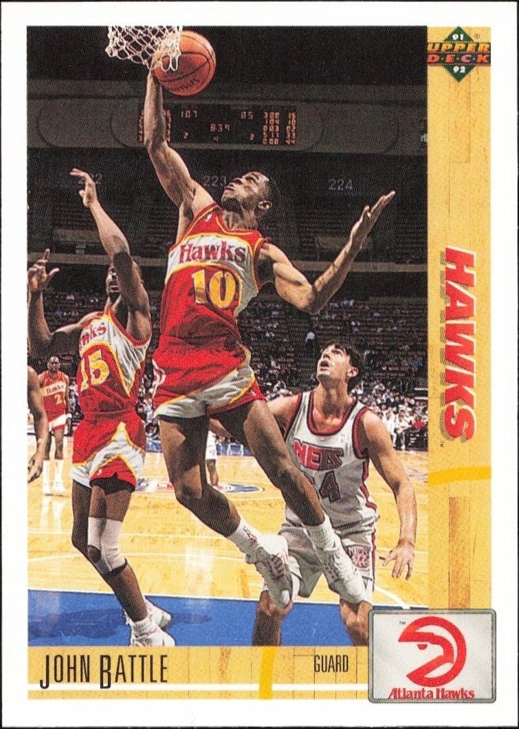 1991-92 Upper-Deck John Battle #388 trading card