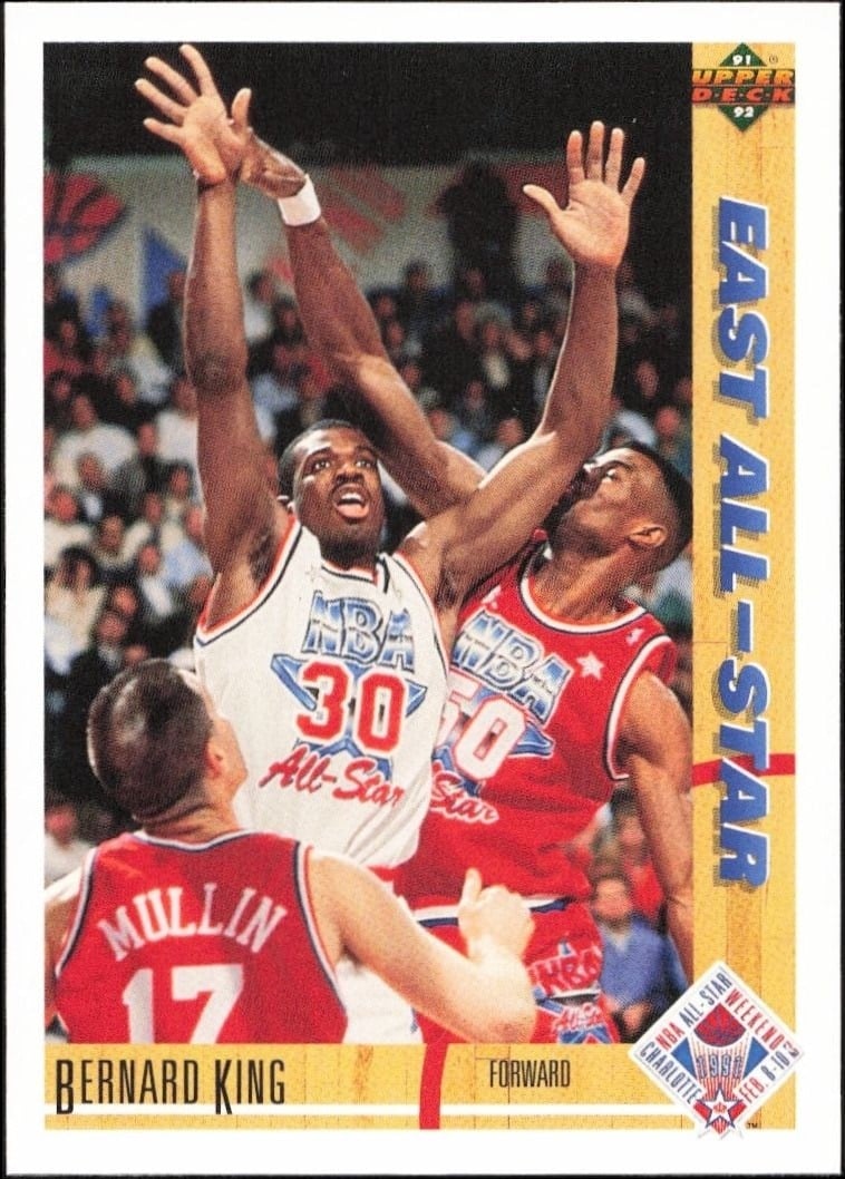 Bernard King 1991-92 Upper Deck #65 Basketball Trading Card - Front 1991-92 Upper Deck Bernard King #65 basketball trading card front