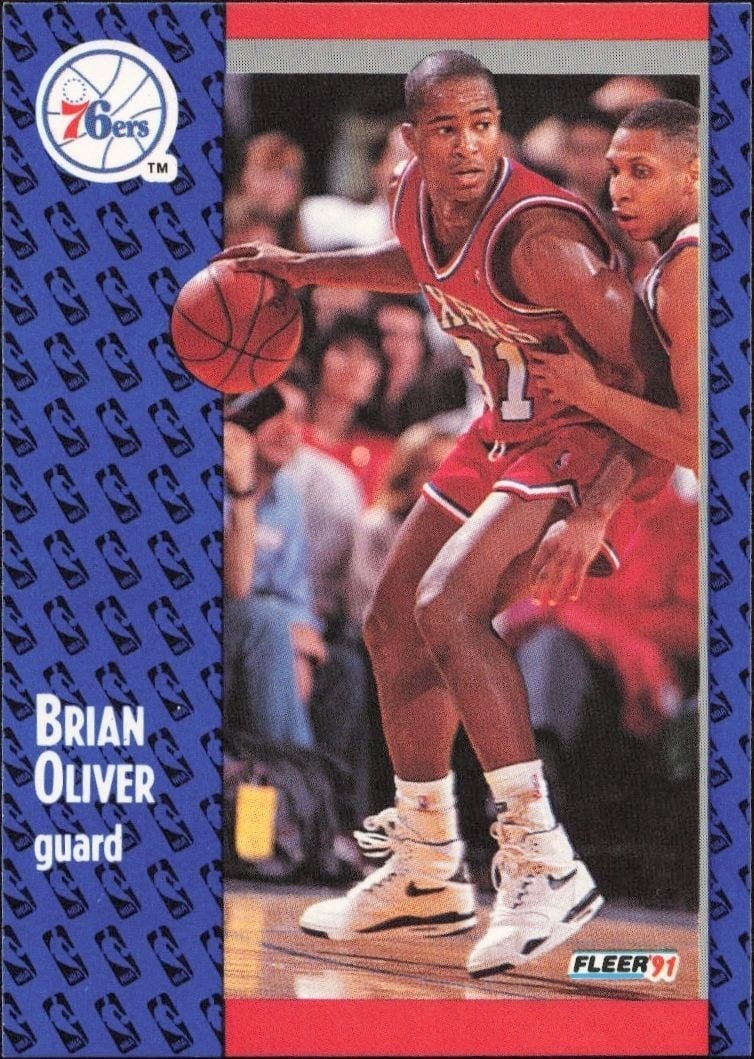 1991-92 Fleer Brian Oliver #157 trading card