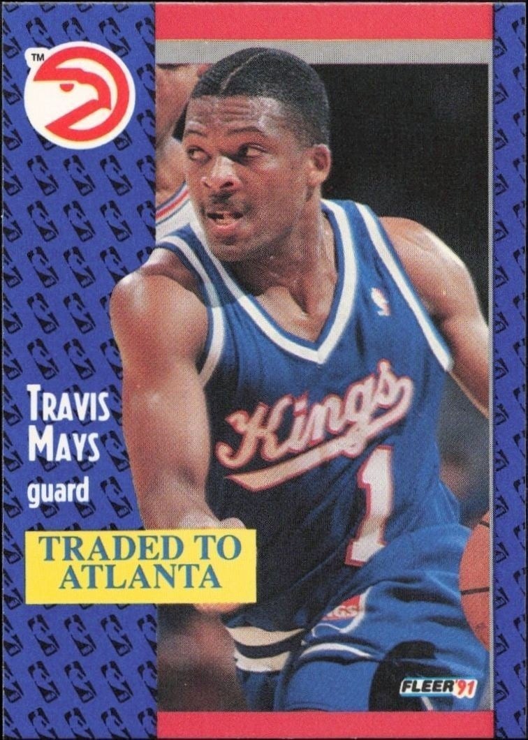 1991-92 Fleer Travis Mays #177 trading card