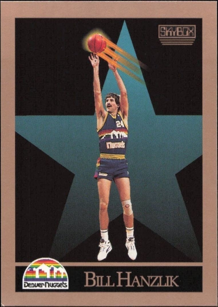 Bill Hanzlik 1990-91 Skybox #75 Basketball Trading Card - Front 1990-91 Skybox Bill Hanzlik #75 basketball trading card front