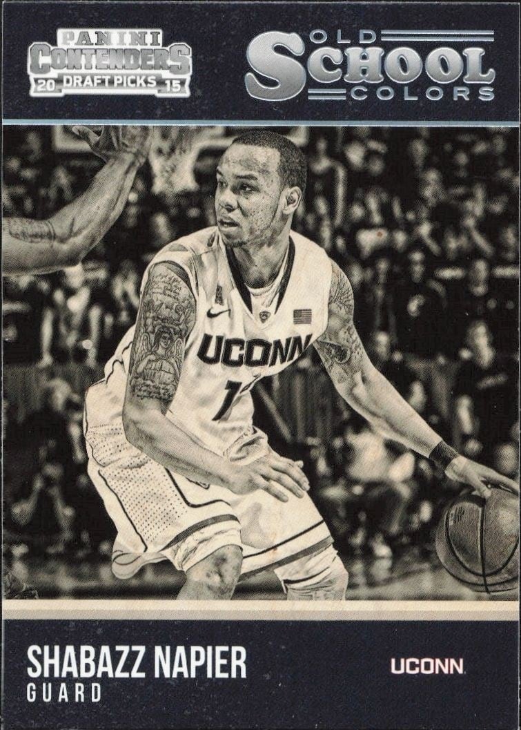 Shabazz Napier 2015-16 Panini Contenders Draft Picks #40 Basketball Trading Card - Front 2015-16 Panini Contenders Draft Picks Shabazz Napier #40 basketball trading card front