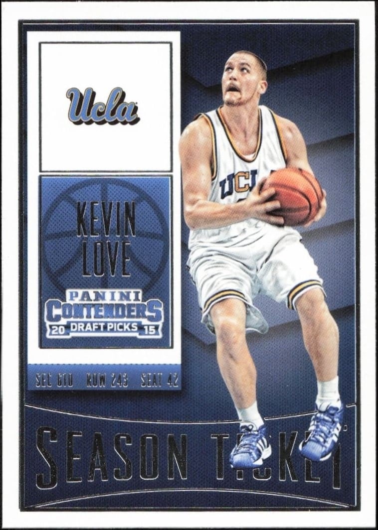 Kevin Love 2015-16 Panini Contenders Draft Picks #58 Basketball Trading Card - Front 2015-16 Panini Contenders Draft Picks Kevin Love #58 basketball trading card front