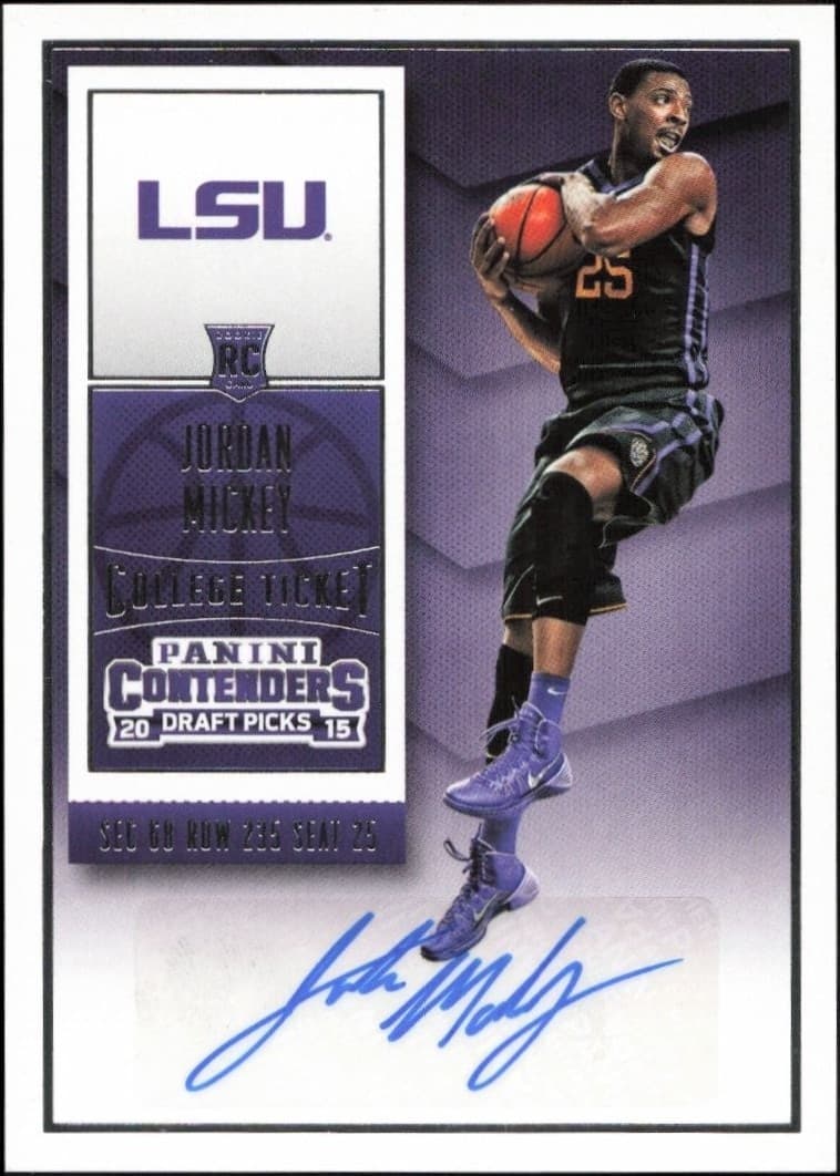 2015-16 Panini Contenders Draft Picks Jordan Mickey #120 trading card