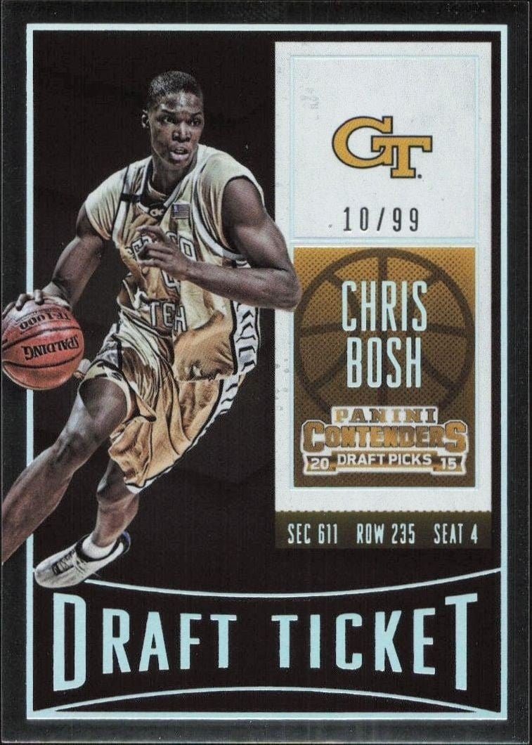 Chris Bosh 2015-16 Panini Contenders Draft Picks #18 Basketball Trading Card - Front 2015-16 Panini Contenders Draft Picks Chris Bosh #18 basketball trading card front