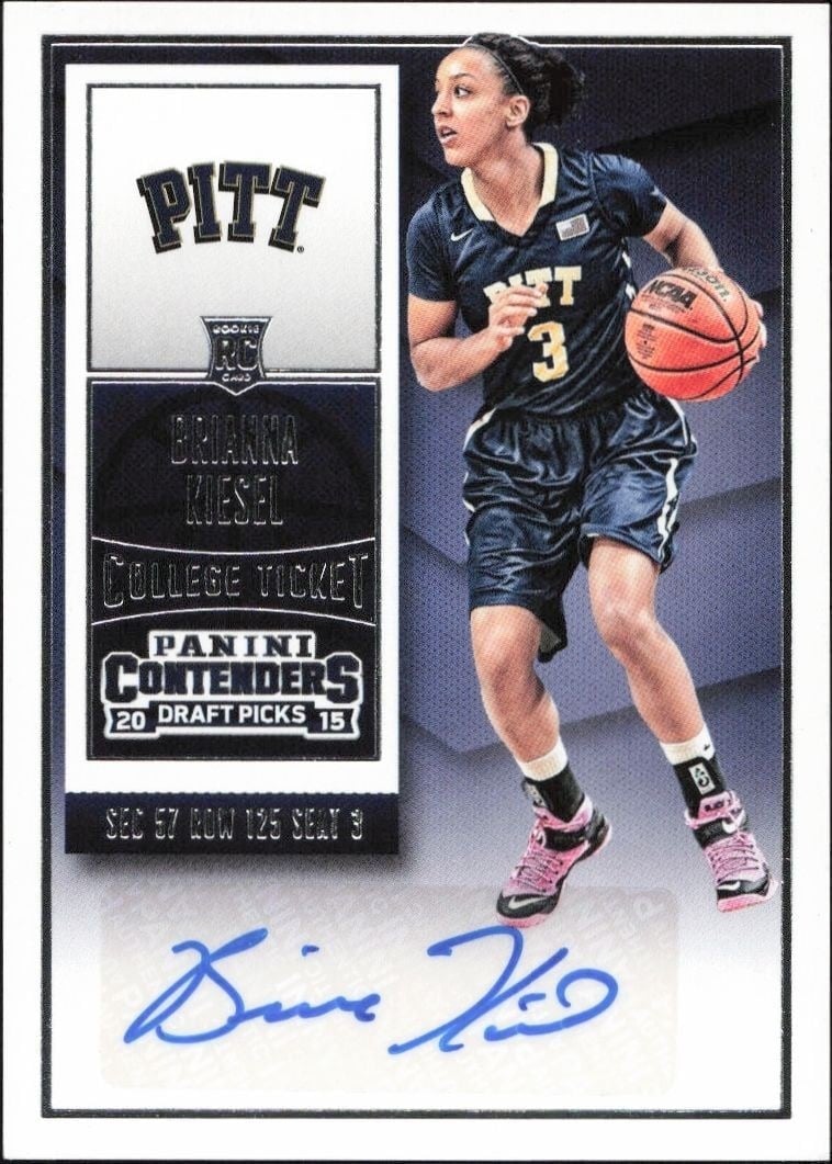 Brianna Kiesel 2015-16 Panini Contenders Draft Picks #177 Basketball Trading Card - Front 2015-16 Panini Contenders Draft Picks Brianna Kiesel #177 basketball trading card front