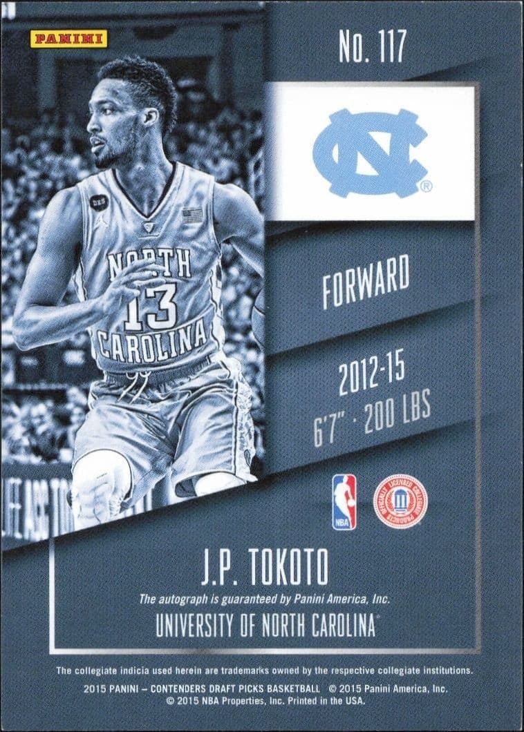 J.P. Tokoto - Back