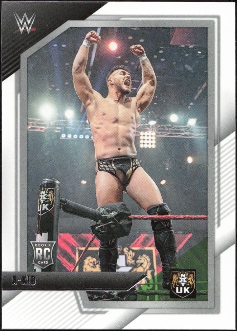 A-Kid 2022 Panini NXT 2.0 WWE #18 Wrestling Trading Card - Front 2022 Panini NXT 2.0 WWE A-Kid #18 wrestling trading card front