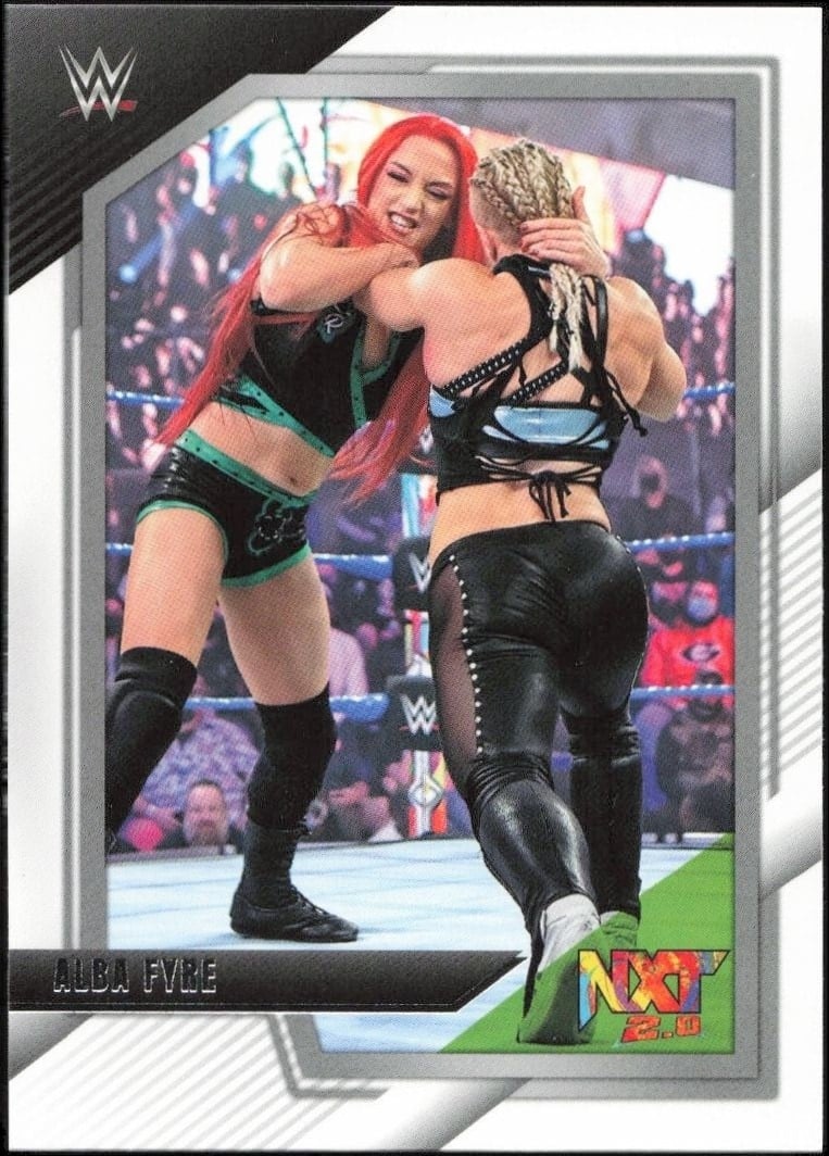 Alba Fyre 2022 Panini NXT 2.0 WWE #4 Wrestling Trading Card - Front 2022 Panini NXT 2.0 WWE Alba Fyre #4 wrestling trading card front