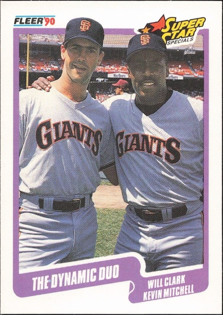 Will Clark 1990 Fleer #637 Baseball Trading Card - Front 1990 Fleer Will Clark #637 baseball trading card front
