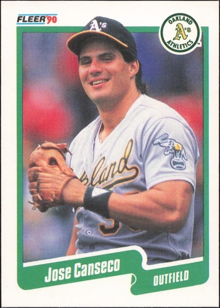 1990 Fleer Jose Canseco #3 trading card