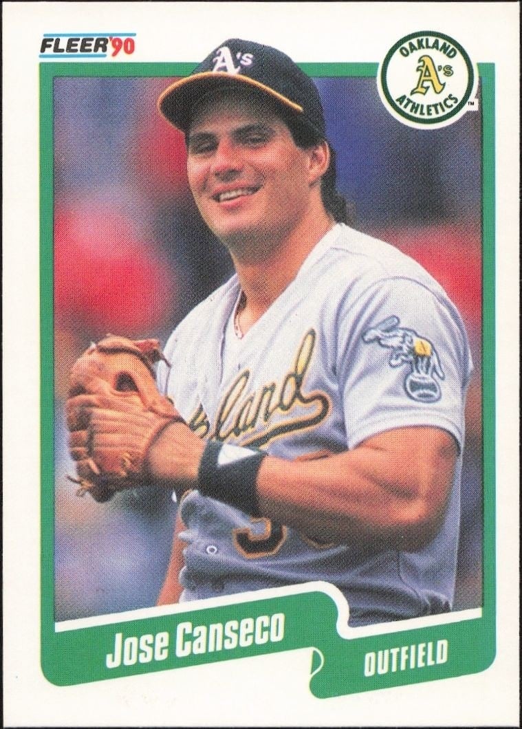 1990 Fleer Jose Canseco #3 trading card