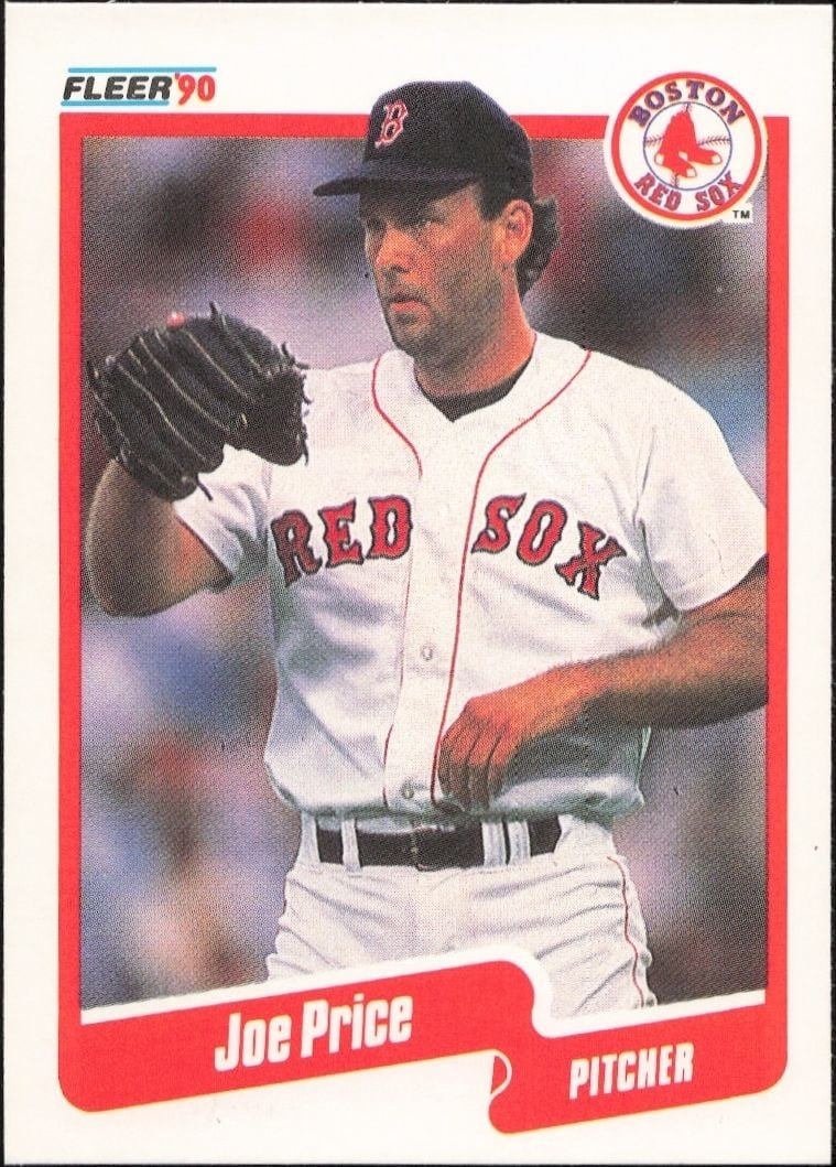 Joe Price 1990 Fleer #282 Baseball Trading Card - Front 1990 Fleer Joe Price #282 baseball trading card front