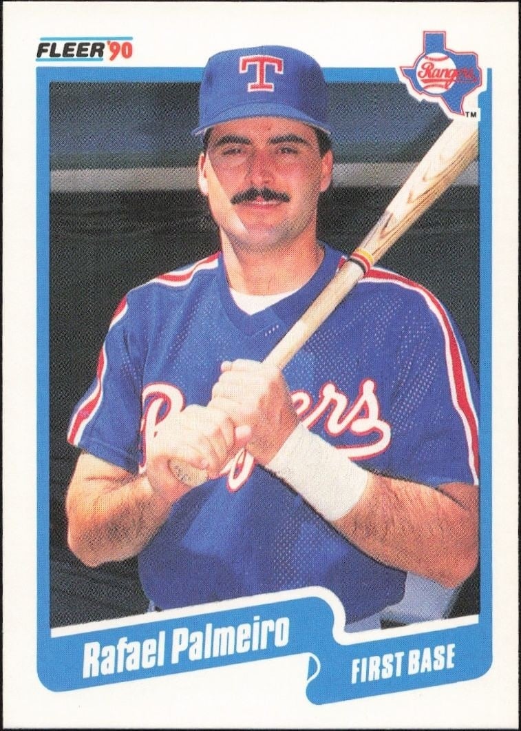 1990 Fleer Rafael Palmeiro #308 trading card