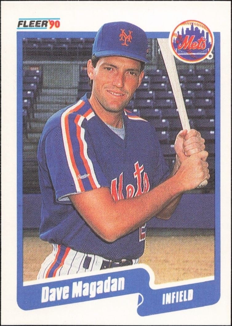 Dave Magadan 1990 Fleer #210 Baseball Trading Card - Front 1990 Fleer Dave Magadan #210 baseball trading card front