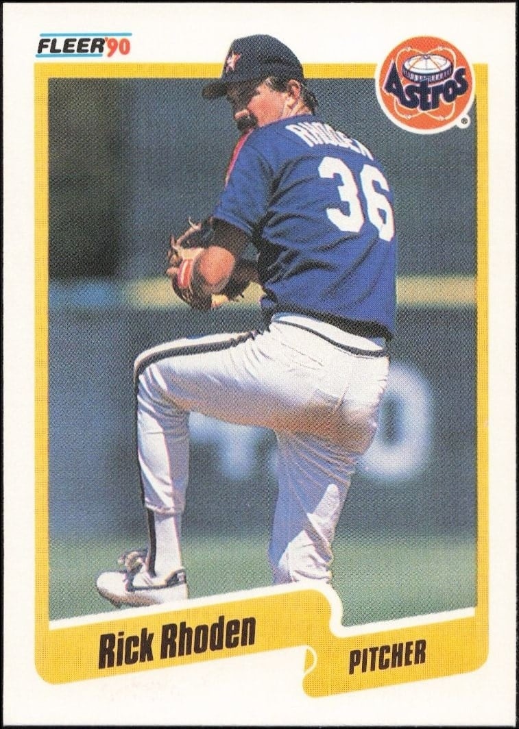 Rick Rhoden 1990 Fleer #235 Baseball Trading Card - Front 1990 Fleer Rick Rhoden #235 baseball trading card front