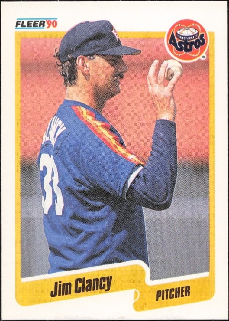 Jim Clancy 1990 Fleer #226 Baseball Trading Card - Front 1990 Fleer Jim Clancy #226 baseball trading card front