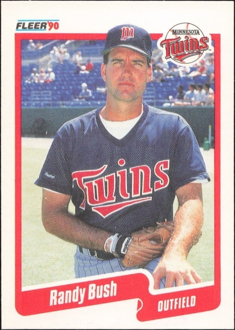 1990 Fleer Randy Bush #370 trading card