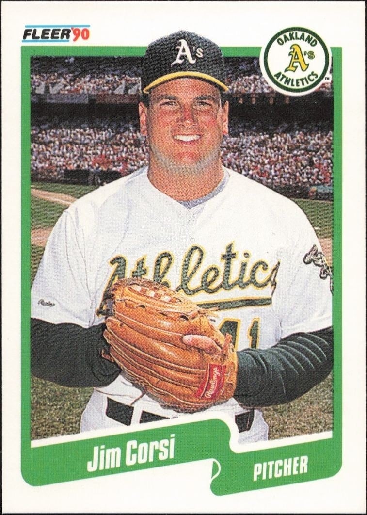 1990 Fleer Jim Corsi #4 trading card