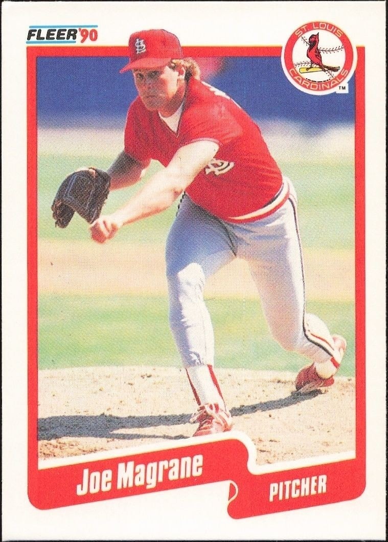 1990 Fleer Joe Magrane #252 trading card