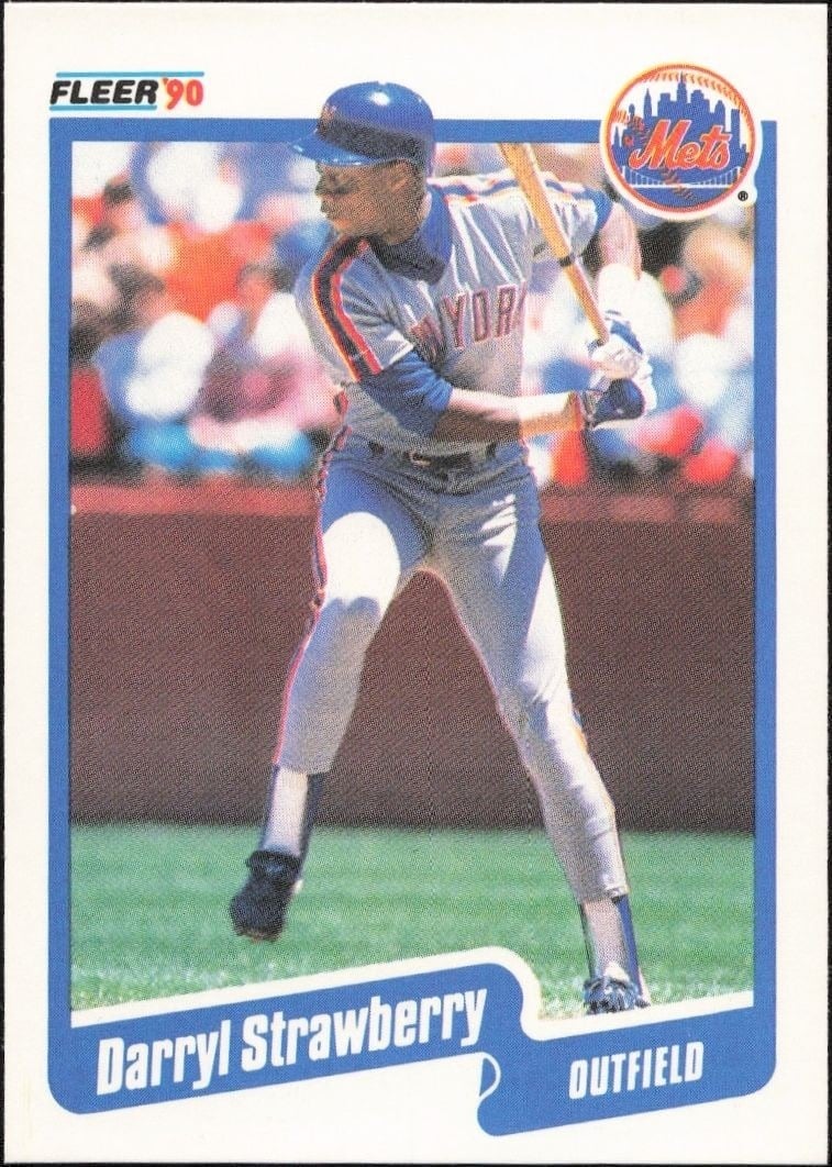 1990 Fleer Darryl Strawberry #217 trading card